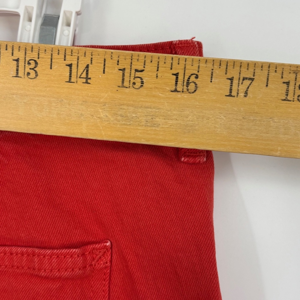 Universal Thread Womens Size 12 Sailor Wide Leg Ankle Jeans Faded Red High Rise - Picture 11 of 11